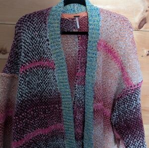 Free People Multicolor Knit Women's Sweater Cardigan, Large, NWT